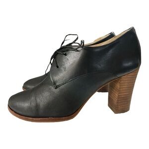 Madewell leather lace up block heel oxfords size 6.5